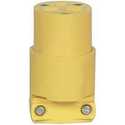 250-Volt Yellow Straight Electrical Connector