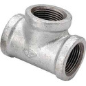 Malleable Steel Galvanized Pipe Tee Fitting, 3/8" x 3/8" x 3/8"