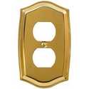 Polished Brass Decorative Duplex Receptacle Wall Plate
