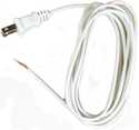 Lamp Cord With Polarized Plug 18-2/Spt-1 18 Gauge 8 Ft White