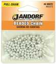 Beaded Chain with Connector, 3 ft L, White