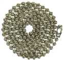 Nickel Finish Beaded Chain With No. 10 Connector 3-Foot
