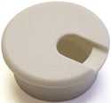 Pure White Plastic Desk Grommet 1-1/2 In