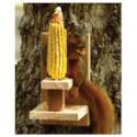 Brown Cedar Squirrel Chair Feeder, 1 Corn Cob Capacity
