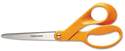 8-Inch All-Purpose Scissors With Ergonomic Orange Handle