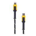 4-Foot Black & Yellow IOS USB Charger Cable