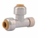 SharkBite U3358lfa Stop Valve Tee Adapter, 1/4 x 1/4 x 3/8 In Compression, 200 PSI, Brass