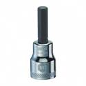 3/8-Inch Drive, 1/4-Inch Tip, 1-31/32-Inch OAL, Vanadium Steel, Polished Chrome Finish, Fractional Hex Bit Socket