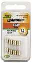 2-1/2-Amp Agw Cartridge Fast Acting Fuse Without Indicator
