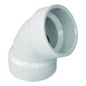 Hub x Hub 60° DWV PVC Elbow, 1-1/2"