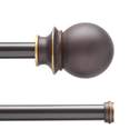 66 To 120-Inch Oil Rubbed Bronze Double Curtain Rod