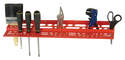 96-Tool Capacity 24-Inch Red Tool Rack