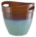 12-Inch Teal Resin Planter
