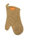 Brown Canvas And Leather Barbecue Mitt