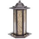 6-Pound 6-Port Rustic Brown Tulip Metal Lantern Bird Feeder