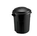 20-Galloon Black Plastic Trash Can