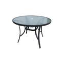 42-Inch Round Glass Top Table