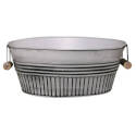 robert allen home & garden Vintage MPT01919 Basin Planter with Handle, Oval, Metal, Galvanized