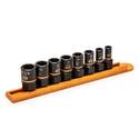 8-Piece 1/4 And 3/8-Inch Drive Bolt Biter Impact Extraction Socket Set