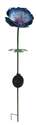 Solar Metal Poppy Flower Garden Light, Assorted