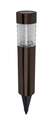 Metal Ribbed Bollard Solar Garden Stake
