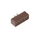 15-Amp 125-Volt 2-Pole 3-Outlet Brown Single-To-Triple Plug-In Adapter  