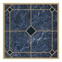 Self-Adhesive Floor Tile, 12 In L Tile, 12 In W Tile, 1.22 Mm Thick Total, Blue/Gold