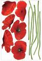 Poppies At Play Giant Wall Decal
