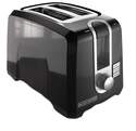 Black 2-Slice Button Control Toaster