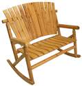 Natural Stained Wood Aspen Double Rocker