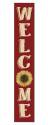 46-1/2 x 8-Inch Red/Yellow Sunflower Welcome Porch Board