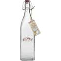 34-Ounce Square Clip Top Glass Storage Bottle