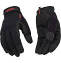 Large KincoPro Black Synthetic With Pull-Strap Glove