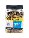 3/4-Inch Brass Pex Pipe Tee, 25-Pack