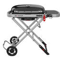 Traveler 1-Burner Portable Gas Grill With Side Shelf