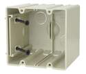2-Gang 4-Outlet Beige Polycarbonate Electrical Wall Box