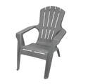 Neutral Gray Resin Contour Adirondack Chair     