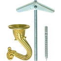 Brass Plated Swag Hook, 2-Piece