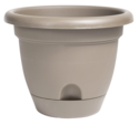 6-Inch Lucca Pebble Stone Self-Watering Plastic Planter
