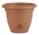 8-Inch Lucca Terra Cotta Self-Watering Plastic Planter