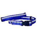 14 To 20-Inch X 3/4-Inch Blue Nylon Quick-Fit Reflective Collar  