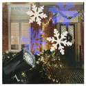 Blue And White LED Christmas Motion Projector Light, Black Base