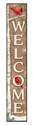 8-Inch X 46-1/2-Inch, Birch Tree With Cardinal, "Welcome" Porch Sign 