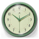 Round Retro Green Frame Analog Display Clock    