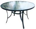 40-Inch Round Glass Top Patio Table