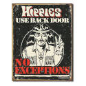 Schonberg - Hippies Hippies Use Back Door - No Expextations Tin Sign
