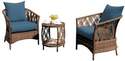 Bayside Wicker Outdoor Patio Chat Set, 3-Piece