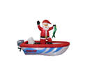 10-Foot Inflatable Santa Boat Christmas Lawn Decoration