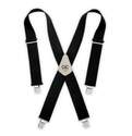 Black Heavy Duty Suspenders, Adjustable