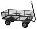 800-Pound Capacity Gray Metal Garden Cart